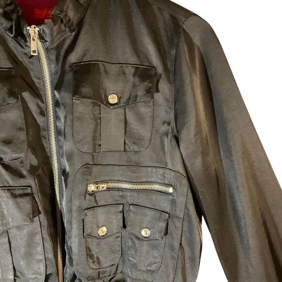 ABS Allen Schwartz Punk Rockandroll Baddie Jacket, Medium. Black with Silver Har - Picture 3 of 14